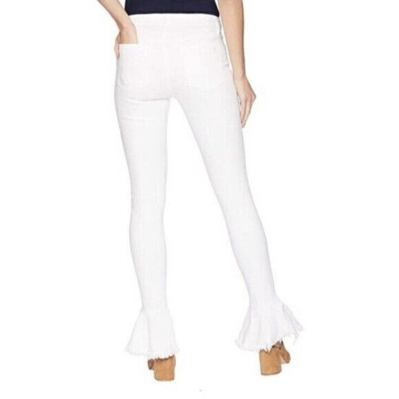 - NWT SAM EDELMAN The Kitten Mid Rise Skinny Ankle Women Jeans White Denim 00/24 - Picture 2 of 16